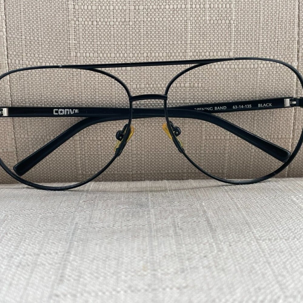 Vintage Converse Men Eyeglasses Black Metal Frame Opening Band 63[]14 135